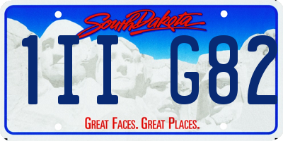 SD license plate 1IIG82