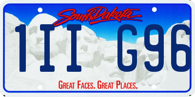SD license plate 1IIG96