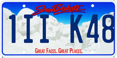 SD license plate 1IIK48