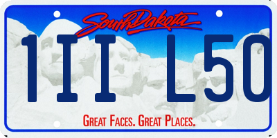 SD license plate 1IIL50