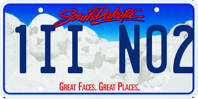SD license plate 1IIN02