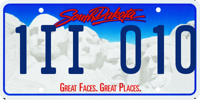 SD license plate 1IIO10