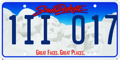 SD license plate 1IIO17
