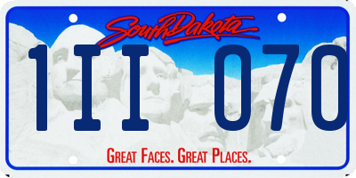 SD license plate 1IIO70