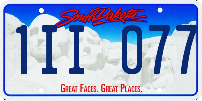 SD license plate 1IIO77