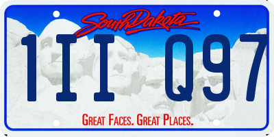 SD license plate 1IIQ97