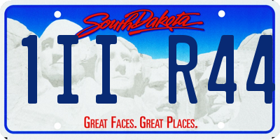 SD license plate 1IIR44