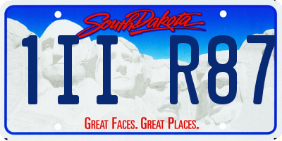 SD license plate 1IIR87