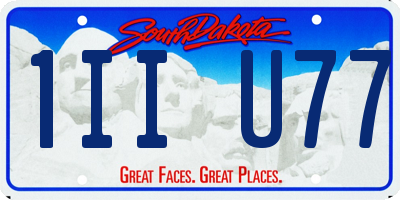 SD license plate 1IIU77