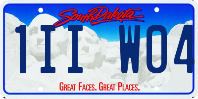 SD license plate 1IIW04