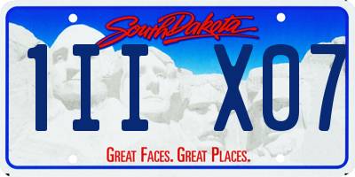 SD license plate 1IIX07