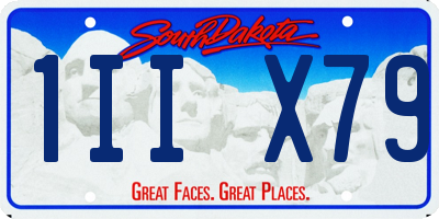 SD license plate 1IIX79