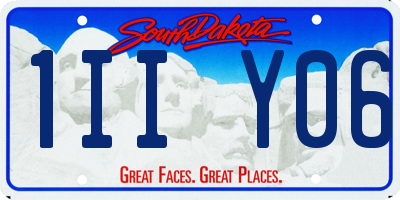 SD license plate 1IIY06
