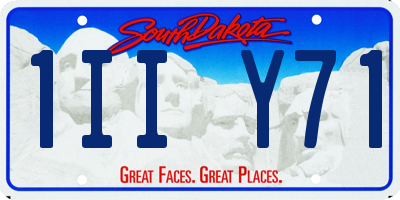 SD license plate 1IIY71