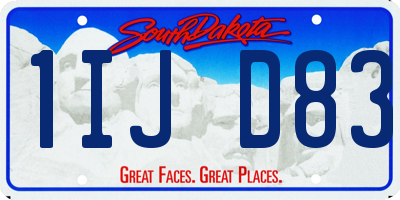 SD license plate 1IJD83