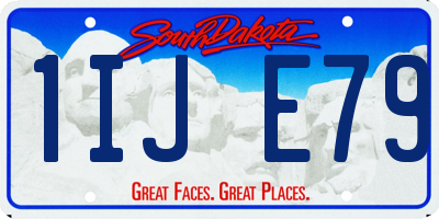SD license plate 1IJE79