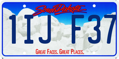 SD license plate 1IJF37