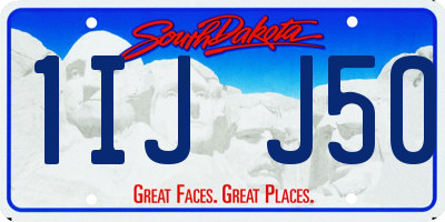 SD license plate 1IJJ50