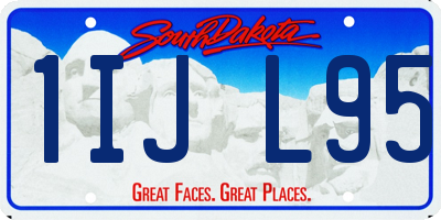 SD license plate 1IJL95