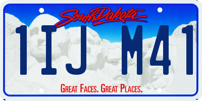SD license plate 1IJM41