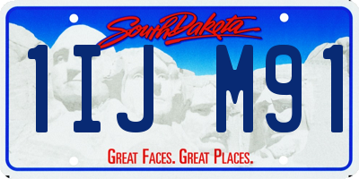 SD license plate 1IJM91
