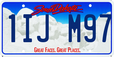 SD license plate 1IJM97