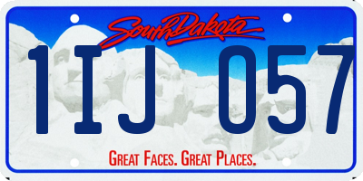SD license plate 1IJO57