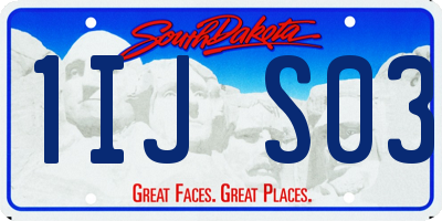 SD license plate 1IJS03