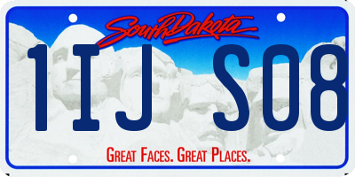 SD license plate 1IJS08