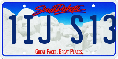 SD license plate 1IJS13