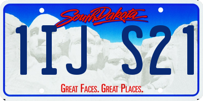 SD license plate 1IJS21
