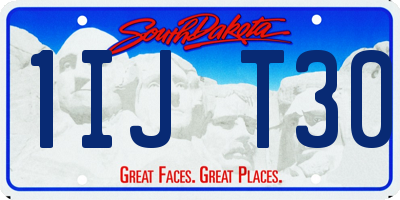 SD license plate 1IJT30