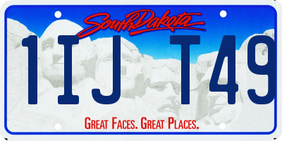 SD license plate 1IJT49