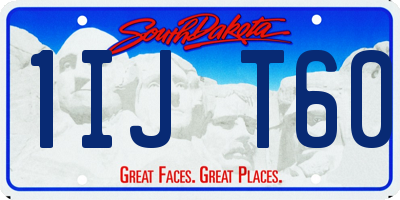 SD license plate 1IJT60