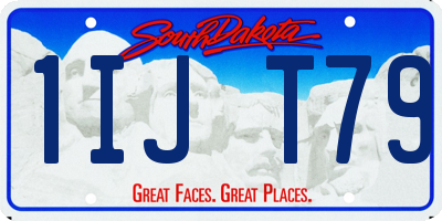 SD license plate 1IJT79