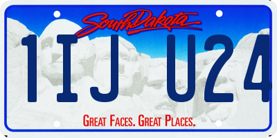 SD license plate 1IJU24