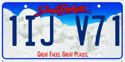 SD license plate 1IJV71