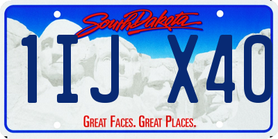 SD license plate 1IJX40