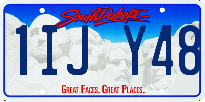 SD license plate 1IJY48