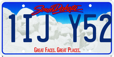 SD license plate 1IJY52