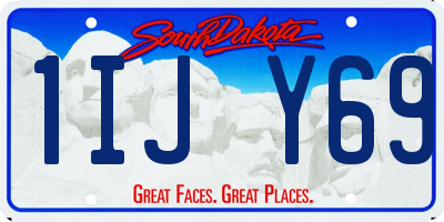 SD license plate 1IJY69