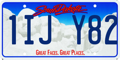 SD license plate 1IJY82