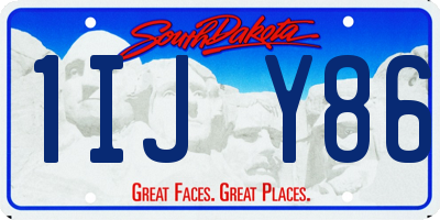 SD license plate 1IJY86
