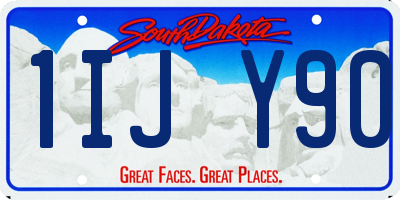 SD license plate 1IJY90