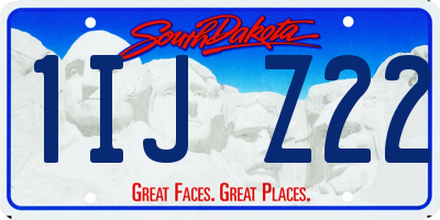 SD license plate 1IJZ22
