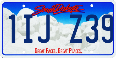SD license plate 1IJZ39