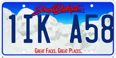 SD license plate 1IKA58