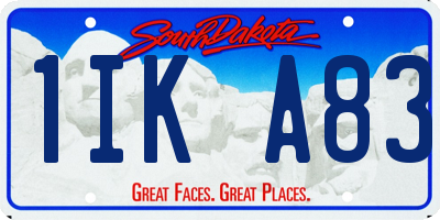 SD license plate 1IKA83