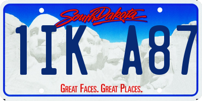 SD license plate 1IKA87