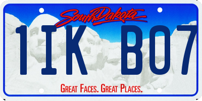 SD license plate 1IKB07